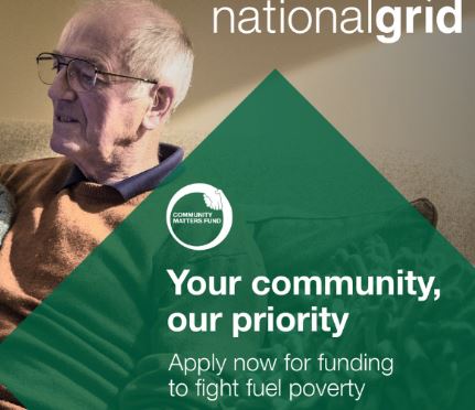 National Grid Community Matters Fund – Fuel Poverty 2023 Fund – Deadline 27th October