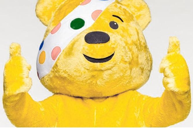 An image of Pudsey Bear, the Children in Need mascot,