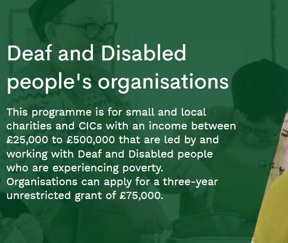 Unrestricted Funding for Deaf and Disabled People’s Organisation