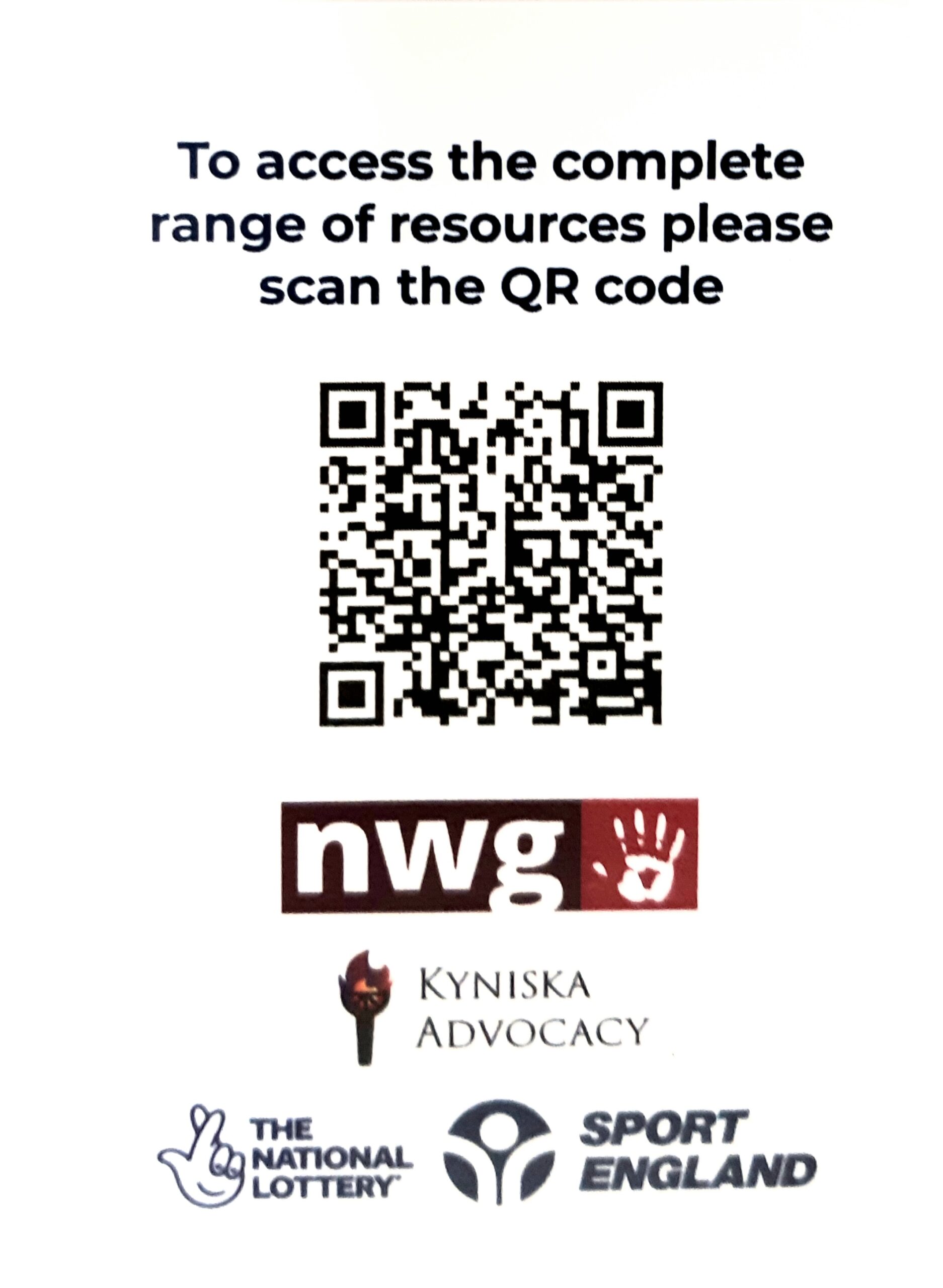 QR code for Voices for Sport support