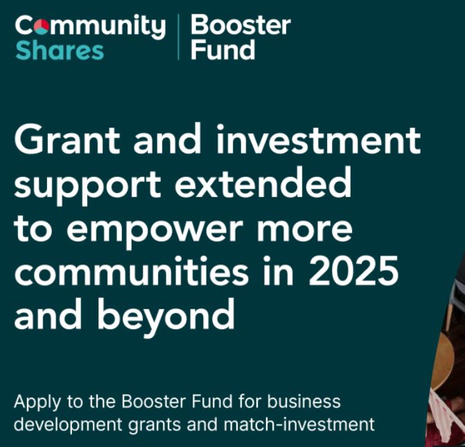 Community Shares Booster Fund Extended Beyond 2025