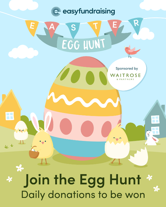 £1,000s up for grabs in the easyfundraising Egg Hunt
